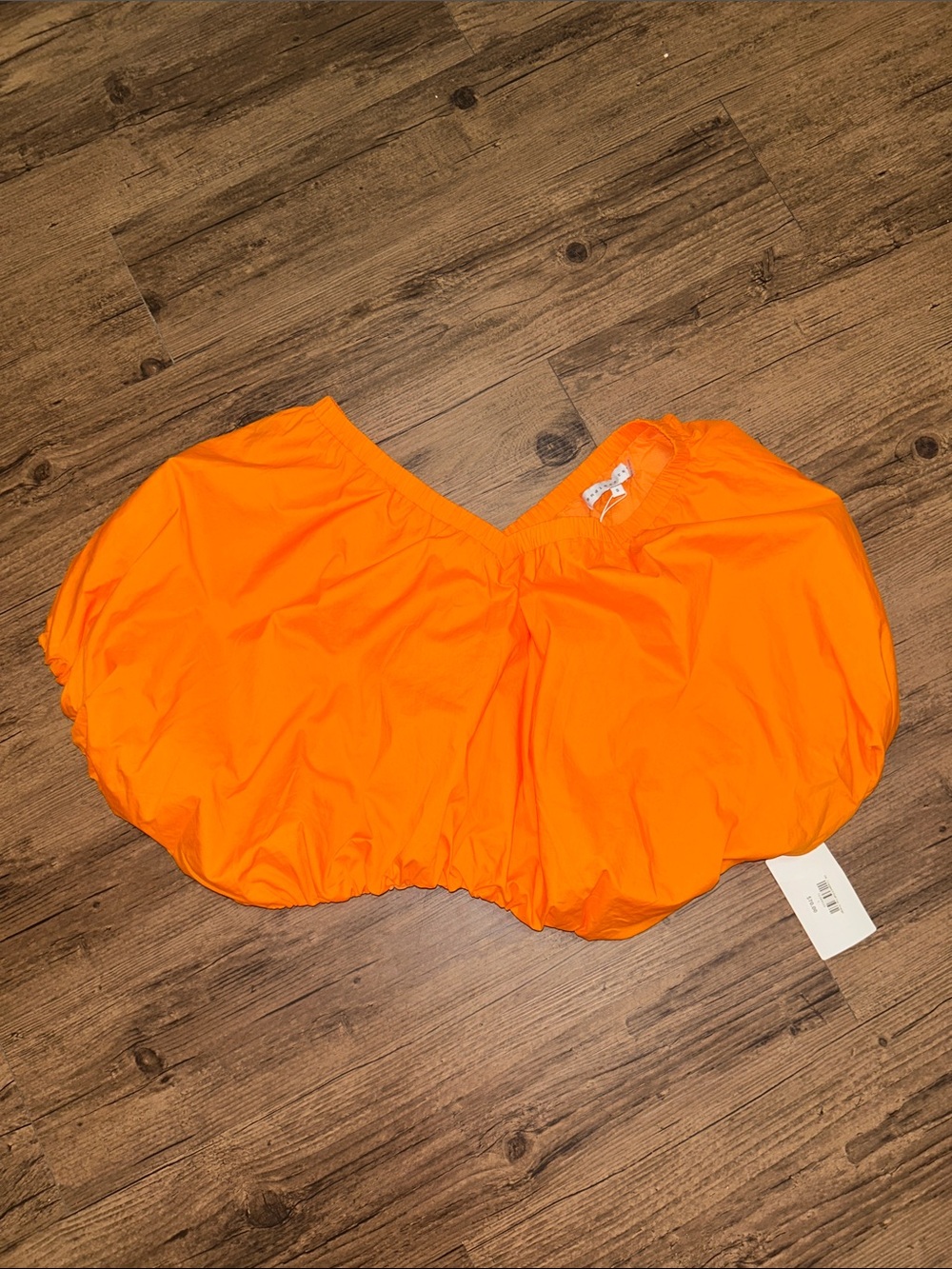 Endless Rose Bright Orange Strapless Bubble Top